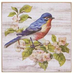 Welcome Spring Bluebird Square Block, 3 Asstd. 38563;