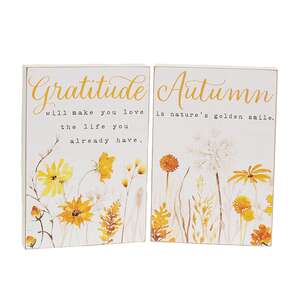 Golden Fall Wildflowers Box Signs, 2 Asstd. 38633;