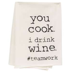 You Cook I Drink Wine Dish Towel 54123;