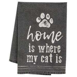 Home Is Where My Cat Is Dish Towel 54127;