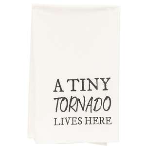 A Tiny Tornado Lives Here Dish Towel 54131;