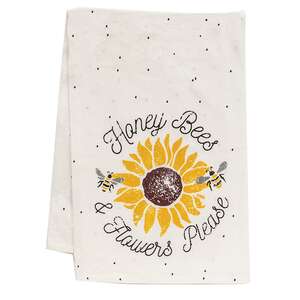 Honey Bees & Flowers Please Dish Towel 54157;