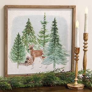 Snowy Woodland Deer Dimensional Frame 60522;
