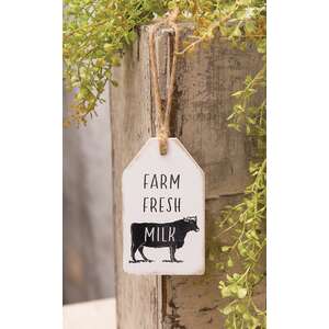 Farm Fresh Milk Wood Tag
