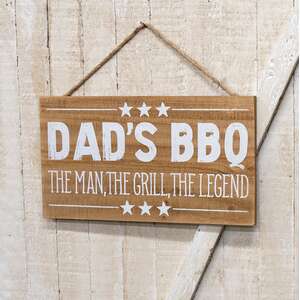 Dad's BBQ Wood Hanging Sign