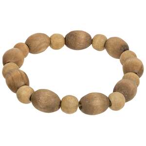 Wooden Round & Oval Bead Candle Ring 70105;