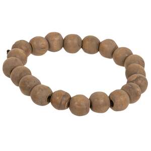 Wooden Dark Mini Bead Candle Ring 70106;