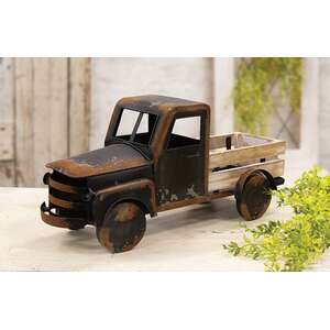 Distressed Black Metal Farm Truck 70190;