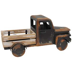 Distressed Black Metal Farm Truck 70190;