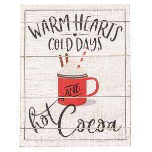 Warm Hearts Hot Cocoa Pallet Easel Sign 91021;