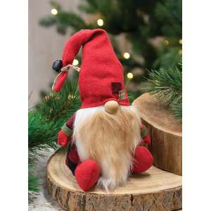 Buffalo Check Primitive Sitting Gnome