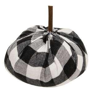 Black & White Buffalo Check Stuffed Pumpkin 5.5" CS38266;