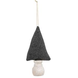Solid Gray Fabric Christmas Tree Ornament 6" CS38270;