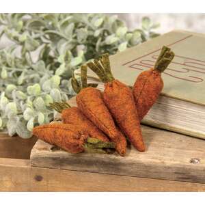 6/Set Felt Carrots 3.25"