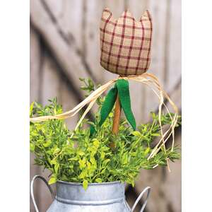 Burgundy Check Tulip Stake