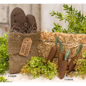 4/Set, Mini Primitive Fabric Carrots