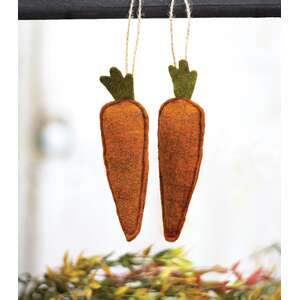 2/Set Primitive Carrot Ornaments