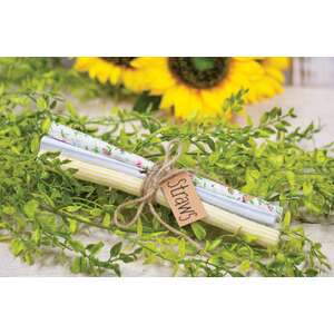 Patterned Fabric Straws