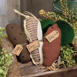 3/Set, Potato, Corn, Beet Fabric Vegetables