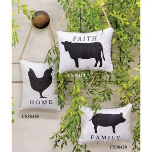 Faith Cow Pillow Ornament