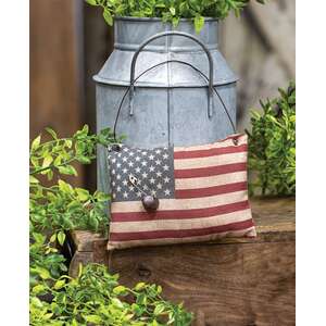 Primitive Flag Pillow Ornament