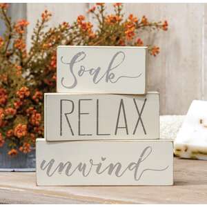 3/Set, Soak, Relax, Unwind Blocks
