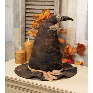 Grungy Stuffed Witch Hat Sitter - 19"H