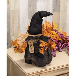 Stuffed Witch Boots & Hat Sitter - 14"H