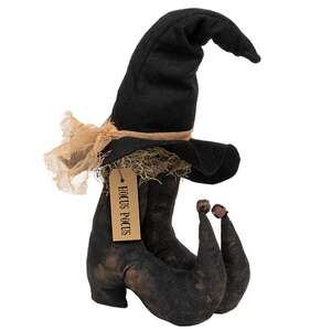 Stuffed Witch Boots & Hat Sitter - 14"H