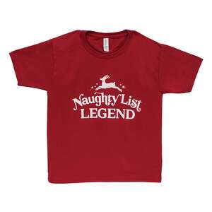 Naughty List Legend Youth T-Shirt - Cardinal Red L179Y;
