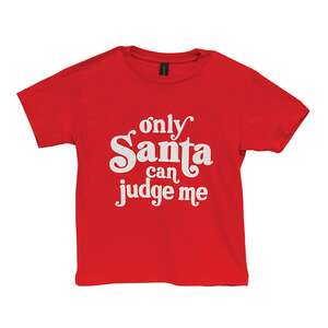 Only Santa Can Judge Me Youth T-Shirt - Red L180Y;