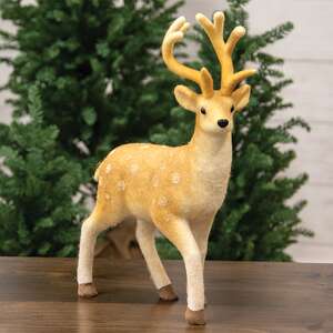 Felted Spotted Standing Deer, 16.5"H RH232504;