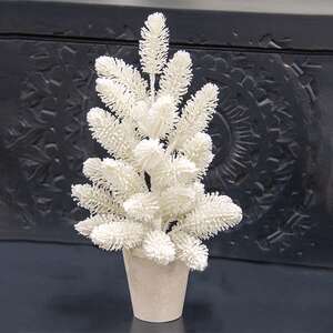 Potted Snowy Fantasy Pine Tree, 19" SA112551;