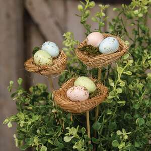 Speckled Egg Duo in Nest Picks, 6/Set SHN5481;