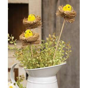 Hatching Chick in Nest Picks, 6/Set SHN5482;