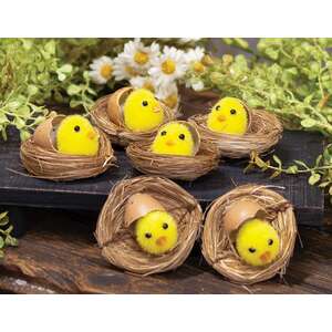 Hatching Chicks in Nests, 6/Set SHN5483;