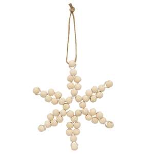 Wood Bead Snowflake Ornament, 2 Asstd. 35670;