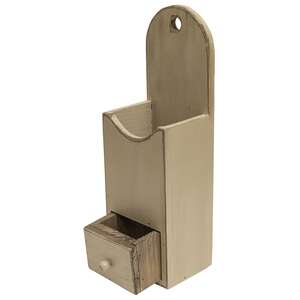 Distressed Ivory Candle Box w/Drawer