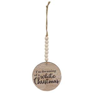 Beaded Snowflake Sayings Ornament, 3 Asstd. 35652;