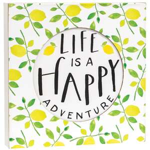 Life is a Happy Adventure Box Sign
