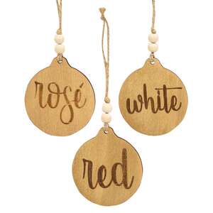 Script Wine ID Tag, 3 Asstd.