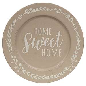Home Sweet Home Floral Band Plates, 3 Asstd.