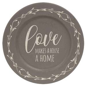 Home Sweet Home Floral Band Plates, 3 Asstd.