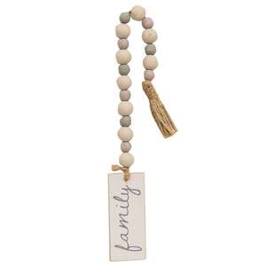 Family Beaded Tag Garland