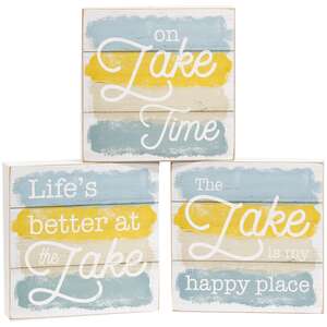 Lake Box Sign, 3 Asstd.