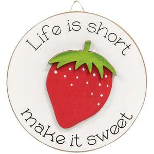 Life Is Short Mini Round Easel Sign, 3 Asstd.