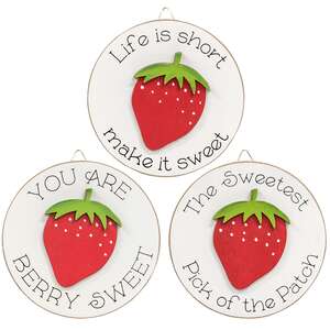 Life Is Short Mini Round Easel Sign, 3 Asstd.