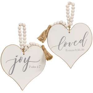 Loved Beaded Heart Candle Ring, 2 Asstd.