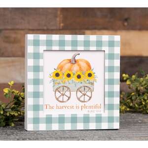 The Harvest Is Plentiful Box Sign