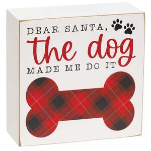Santa's Favorite Dog Box Sign, 2 Asstd.